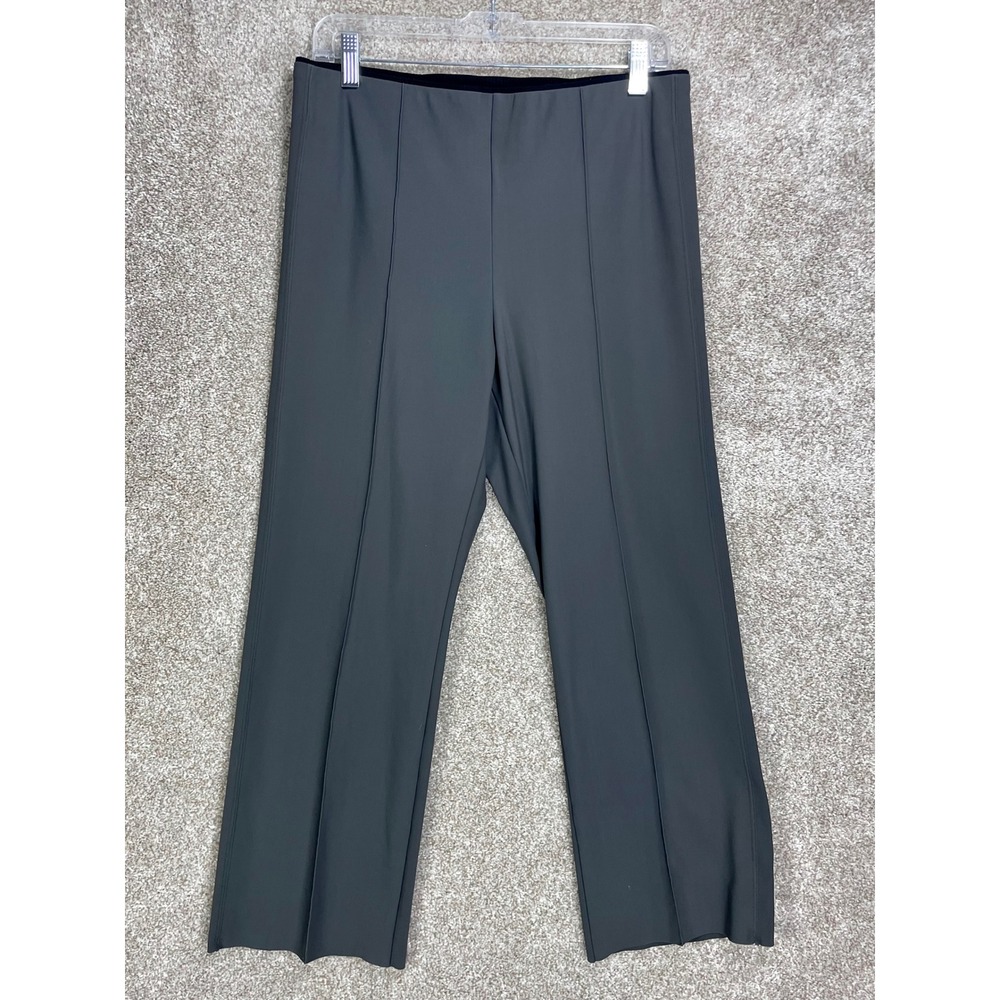 Athleta Mercurial Crop Flare Pant Women Sz M Gray Travek Stretch Office Pull On